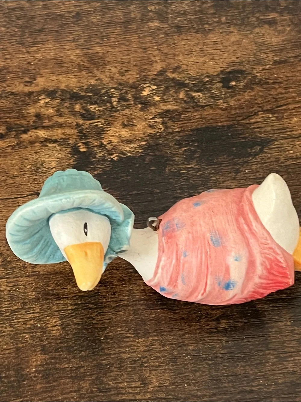 Mother Goose Vintage Ornament Figurine F-Warne Italy Sticker Nursery Rhyme